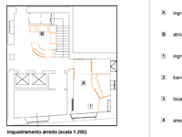 immagine della proposta di sistemazione interna degli spazi dell'ingresso