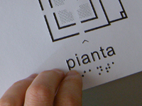 particolare della cartolina visuo-tattile di Palazzo Te