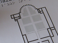 particolare della cartolina visuo-tattile di Palazzo Te